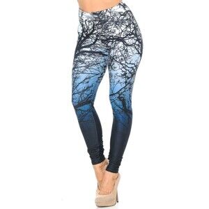 X-Plus Size Photo Negative Trees Leggings by‎ USA Fashion™,